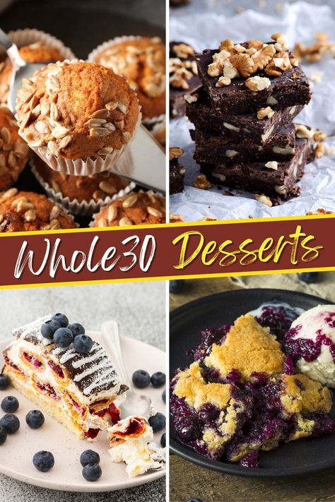 Looking for Whole30 desserts that will satisfy your cravings but still keep your diet on track? Enjoy a sweet treat with these Whole30 recipes! Whole30 Birthday Dessert, Paleo Recipes Sweet Treats, Whole 30 Bars, Whole30 Sweet Treats, Whole 30 Valentines Day Treats, Whole 30 Recipes Desserts, Whole 30 Sweets Desserts, Whole 30 Birthday Dessert, Whole30 Desserts Easy