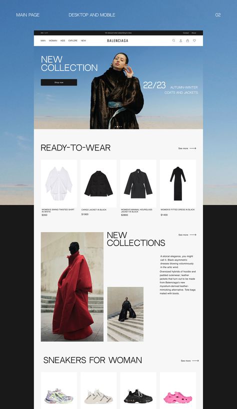 Fashion Site Design, Fashion Web Design Layout, Fashion Ecommerce Web Design, Fashion Website Design Inspiration, Website Design Inspiration Fashion, Website Design Fashion, Web Design Fashion, Mailchimp Design, Fashion Website Design