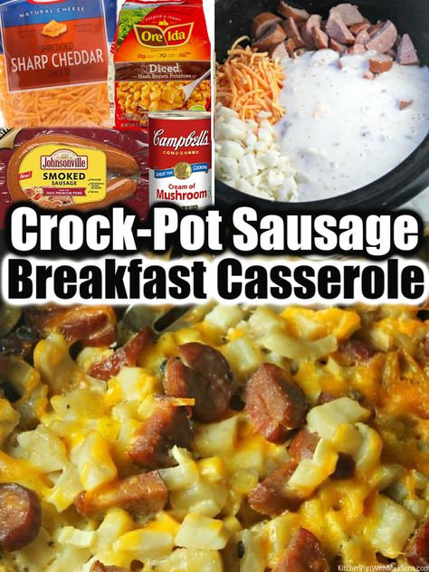 Overnight Crockpot Breakfast Casserole With Hashbrowns, Crockpot Sausage Breakfast Casserole, Crockpot Quiche Slow Cooker, Slowcooker Breakfast Recipes, Easy Breakfast Ideas Crockpot, Crockpot Breakfast Potatoes Slow Cooker, Breakfast Potluck Ideas Crock Pots, Pot Luck Breakfast, Breakfast In Crockpot