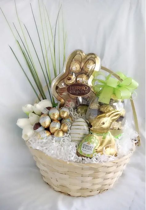 Easter Gifts For Adults, Homemade Easter Baskets, Adult Easter Baskets, Easter Hamper, Easter Gift For Adults, Easter Gift Boxes, Adult Easter, Easter Gift Tag, Diy Easter Gifts