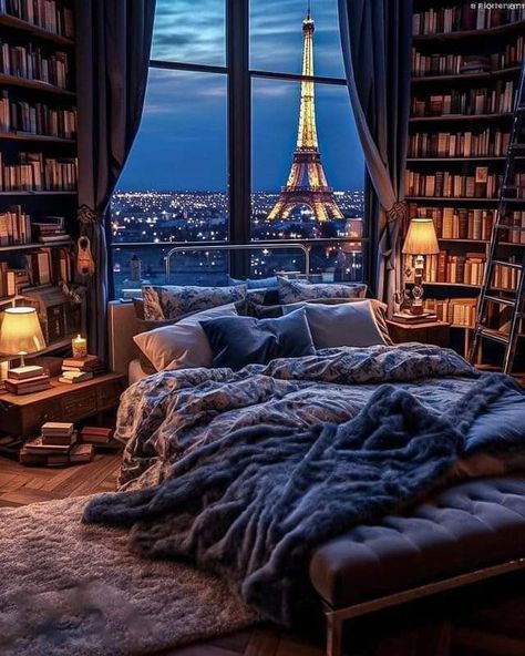 Library Bedroom, Fantasy Rooms, Apartment Aesthetic, Aesthetic Pinterest, Dream Room Inspiration, Cozy Place, Travel Fashion, Cozy Room, Aesthetic Bedroom