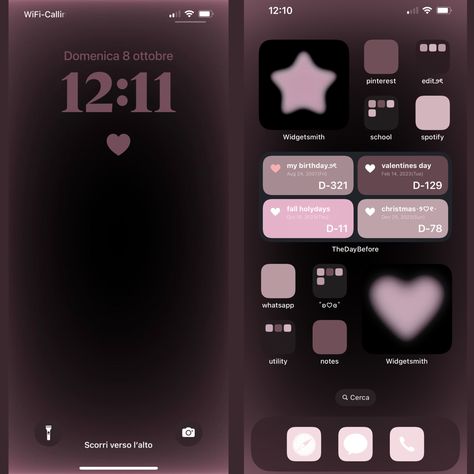 Pretty Iphone Layout, Matching Phone Themes, Alt Wallpapers Phone Aesthetic, Iphone Wallpaper Ideas Screens, Theme Phone Ideas, Iphone Widget Layout, Iphone Themes Ideas, Phone Screen Ideas, Iphone Layout Homescreen Ideas