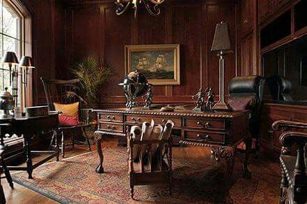 Elegant Office Space Old Fashion Office, 1920s Office Decor, Old Office Aesthetic, Stately Office, Old Fashioned Office, Victorian Office Decor, Office Victorian, 1920s Office, 1920s Luxury