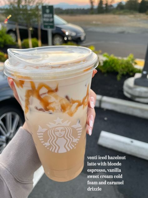 Starbucks Drinks That Taste Like Fall, Starbucks Drinks Blonde Espresso, Starbucks Drinks Hazelnut, Blonde Coffee Starbucks, Blonde Starbucks Drinks, Blonde Roast Starbucks Coffee Recipes, Starbucks Birthday Drink Ideas, Sweet Iced Coffee Starbucks Order, Starbucks Hazelnut Iced Coffee