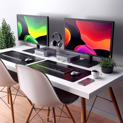 Epic Hustler Setups on Instagram: “Mac Mini or Mac?🔥 Tag a friend🖤 📷@satechi” Setup Minimalista, Editing Setup, Mac Desk, Imac Setup, Desktop Inspiration, Office Inspiration Workspaces, Home Office Set Up, Mac Setup, Setup Gamer