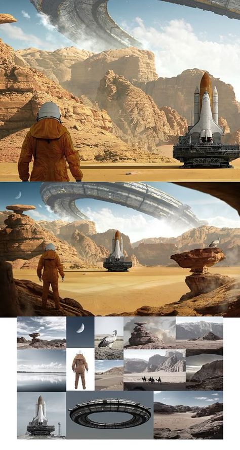 Newland Photobashing Concept Art Character, Mate Painting Photoshop, Matt Painting Photoshop, Matte Painting Ideas, Digital Imaging Product, Matte Painting Photoshop Ideas, Mattepainting Photoshop, Photo Manipulate Ideas, Photomontage Ideas Photoshop