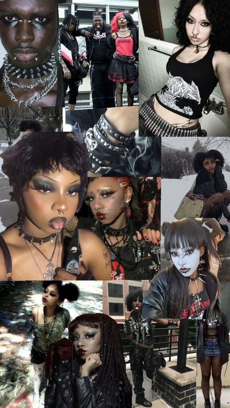 black alt Poc Alt, Poc Goth, Afro Punk Outfits, Black Alt, Afro Goth, Romantic Goth, Goth Women, Fashion Mood Board