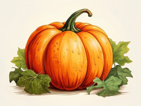 Photo beautiful illustration of vibrant ... | Premium Photo #Freepik #photo Images Of Pumpkins, Pumpkin Pictures Printable, Pumpkin Picture, Image Orange, Orange Pumpkin Painting Ideas, Pumpkin Draw, Pumpkin Vegetable, Pumpkin Drawing, Pumpkin Illustration