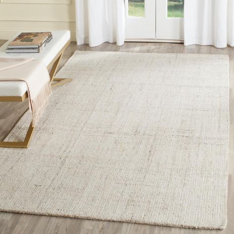 Safavieh Abstract Ivory/Beige 8 ft. x 10 ft. Area Rug - ABT141D-8 - The Home Depot Striped Area Rug, Eclectic Area Rug, Living Room Area, Solid Area Rugs, Viscose Rug, Rug Ivory, Area Rug Collections, Rug Direct, Handmade Modern