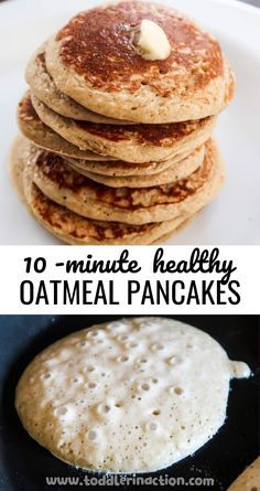 Pancake Recipe Healthy Oatmeal, Healthy Oatmeal Pancakes, Pancakes Oatmeal, Oatmeal Pancake, Oatmeal Pancakes Healthy, Oatmeal Pancakes Recipe, Menu Sarapan Sehat, Healthy Pancake Recipes, Pancake Recipes