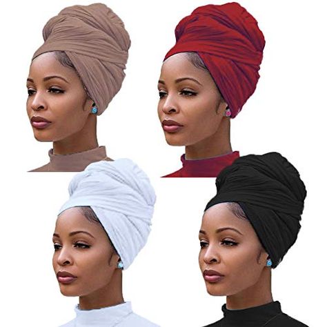 African Headdress, Jersey Hijab Scarfs, Black Hair Band, Headwrap Styles, Jersey Turban, African Hair Wrap, Headwrap Tutorial, Head Wraps For Women, Head Wrap Styles