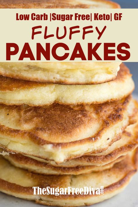 Pancakes Low Carb, Sugar Free Pancakes, Best Keto Pancakes, Low Carb Pancake Recipe, Easy Pancake, Desayuno Keto, Low Carb Pancakes, Pancake Recipe Easy, Keto Pancakes