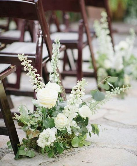 Aisle Arrangements, Wedding Church Decor, Delphinium Flowers, Wedding Isles, Simple Wedding Flowers, Altar Flowers, Aisle Flowers, Theme Nature, Wedding Aisle Decorations