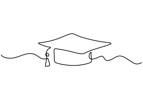 Graduation Drawing Ideas, Hats Drawing, Graduation Cap Drawing, Graduation Drawing, Sketch Outline, Graduation Hats, Cap Drawing, Icon Template, Grad Hat