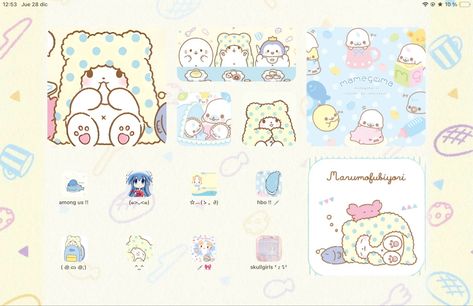 #cutecore🎀🦴🍮🐾 Cutecore Ipad Layout, Ipad Themes Pink, Kawaii Ipad Homescreen, Cutecore Ipad Wallpaper, Cutecore Wallpaper Ipad, Themes For Ipad, Tablet Layouts, Cutecore Homescreen, Ipad Ideas Homescreen