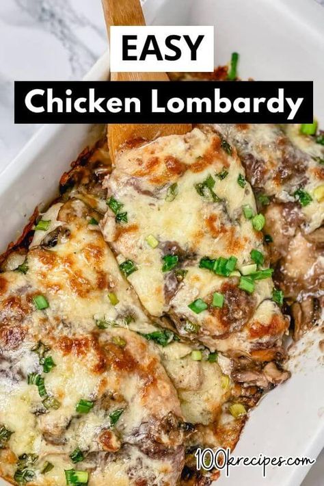 Easy Chicken Lombardy Recipe | 100K Recipes Wine Mushrooms, Pan Fried Chicken Breast, Chicken Lombardy Recipes, Chicken Lombardy, Holiday Recipes Thanksgiving, Pan Fried Chicken, Fried Chicken Breast, Marsala Wine, How To Cook Mushrooms