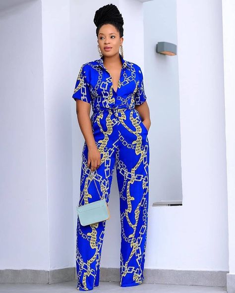 40 Trendy Ankara Styles For Wedding You'll Love | ThriveNaija Top And Trousers Outfit Ankara, Ankara Jumpsuits For Women, Ankara Styles For Wedding, Ankara Jumpsuit Styles, African Print Jumpsuit, Ankara Jumpsuit, Trendy Ankara Styles, 2piece Outfits, Latest Ankara