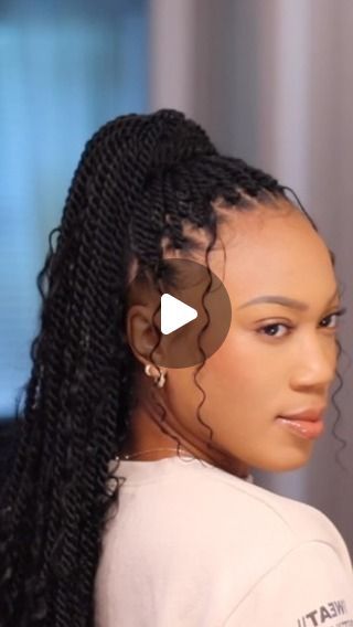 Crystiana Wilson on Instagram: "Hair Inspiration: Part 15 | illusion Crochet ponytail with ForeverCryssy prelooped boho Senegalese twist 

💗Shop my NEW HAND-TIED crochet hair is linked in my bio— ForeverCryssy.com

Bohemian bulk curly hair: @hotbraids_official 

Full video linked in bio ‼️

This quick ponytail style is intended to get you out of the door quickly. This is NOT a long term protective style. 

Be sure to use plenty of oil, creams, and water to keep your hair hydrated during the removal. And always TRIM your ends. Healthy Natural Hair is the goal.🌻🌻🌻

Any style crochet can be used to achieve this style.

#passiontwist #crochet #ponytail #hairstylist #hairtutorial #hair #hairstyles #hairideas #hairinspo #protectivestyles #blackgirlmagic #blackgirls #blackgirl #blackhair #bla Senegalese Twist Ponytail, Bohemian Senegalese Twist, Crochet Ponytail Hairstyle, Boho Senegalese Twist, Illusion Crochet, Hairstyle Products, Crochet Ponytail, Senegalese Twist Hairstyles, Natural African American Hairstyles