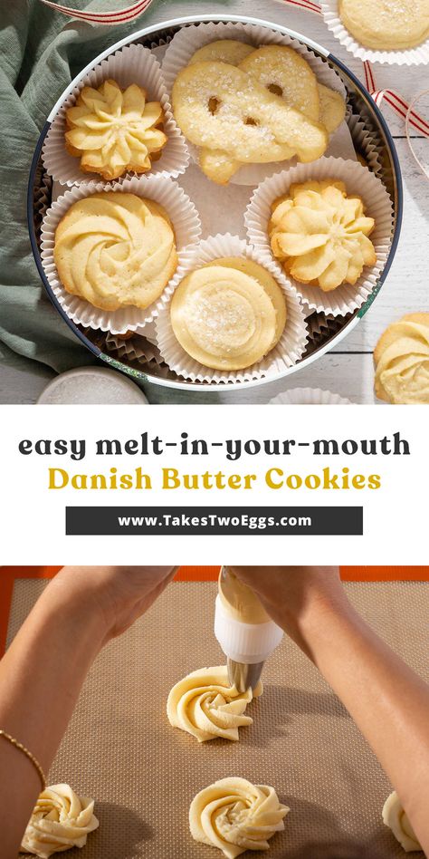 Swirl Butter Cookies, Salted Butter Cookie Recipe, Christmas Danish Cookies, Dutch Butter Cookies Recipes, How To Make Butter Cookies Recipes, Butter Cookies For Decorating, Most Delicious Cookies, Shortbread Cookies For Embossed Rolling Pin, One Stick Of Butter Cookies