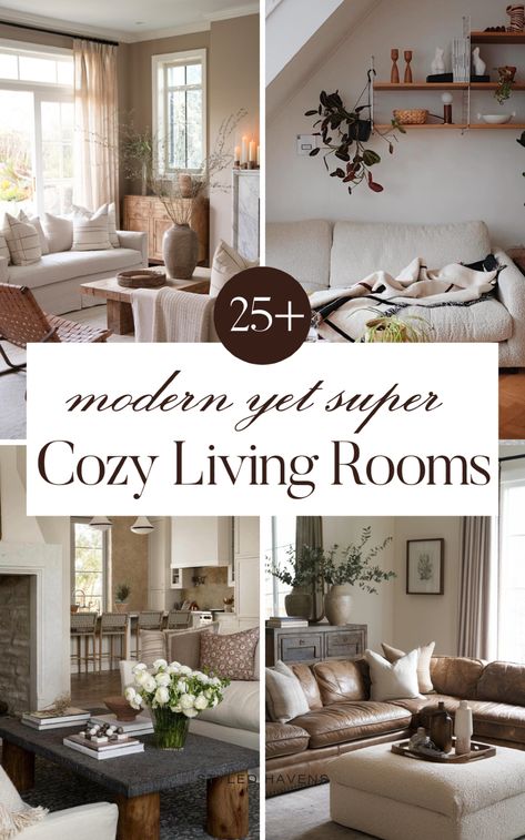 Love the vibe of a beautiful cozy living room? Us too - and today, we’re sharing our very fav living room ideas with the *ultimate* cozy vibes. Whether you love a more earthy living room or love the neutral, minimalist living room look, *this* is the living room inspo you’ll love. (Save these cozy living rooms to your living room inspiration board for later!) Living Room Cozy Neutral, Cozy Peaceful Living Room, Realistic Cozy Living Room, Minimal But Cozy Living Room, Cohesive Living Room, Nature Lover Living Room, Secontional Living Room, Ideas For Cozy Living Room, Aesthetic Living Room Furniture