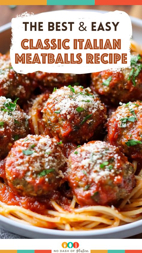 Meatball Easy Recipe, Meatballs From Ground Beef, Best Beef Meatballs, Italian Meatball Recipes Baked, Classic Meatball Recipes, The Best Meatball Recipe, Meatball Recipe For Spaghetti, Recipes For Italian Meatballs, Old Fashioned Meatballs