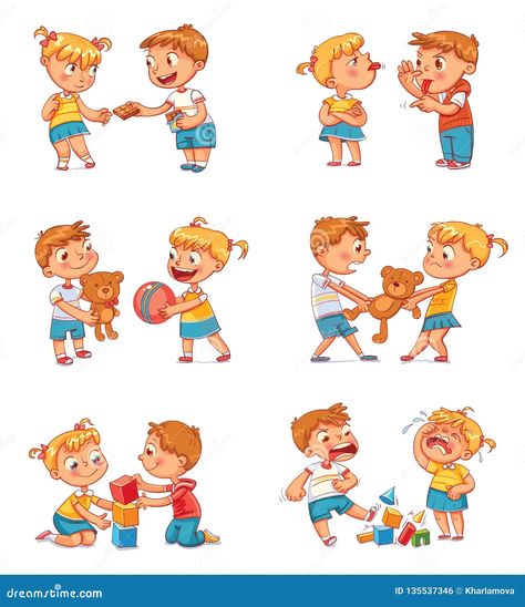 Good and Bad Behavior of a Child Stock Vector - Illustration of boorish, angry: 135537346 Oppgaver For Barn, Daily Routine Activities, Funny Cartoon Characters, Bad Behavior, Good And Bad, Kids Behavior, Preschool Learning, Best Friends Forever, Funny Cartoon