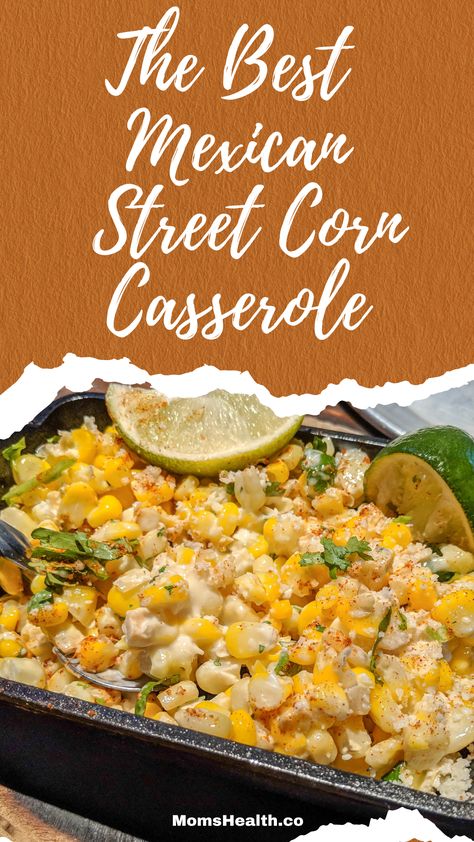 If you're looking for a delicious and easy way to make Mexican Street Corn, then look no further! Our Best Mexican Street Corn Casserole is the perfect combination of flavors, texture and spices that will leave even the pickiest of eaters wanting more. With just a few simple ingredients and a few minutes in the oven, you'll have an unforgettable meal that everyone will love. Make sure to follow us for more delicious recipes and cooking tips! Mexican Street Corn Baked In Oven, Mexican Corn Bake, Mexican Street Corn From Frozen Corn, Mexican Street Corn With Cream Cheese, Easy Elote Recipe With Canned Corn, Mexican Street Corn In Oven, Elote Casserole Street Corn, Mexican Street Corn Casserole Crockpot, Street Corn Recipe Oven