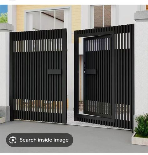 [Sponsored] 58 Modern Gate Design Entrance Advice To Find Out At Once #moderngatedesignentrance Modern Front Gate Design, House Front Gate, Modern Steel Gate Design, Pagar Modern, Modern Main Gate Designs, Main Gates, Home Gate Design, Gate Designs Modern, Modern Gate