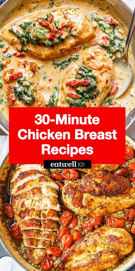 30-minutes Skillet Chicken Breast Recipes - #chicken #recipes #eatwell101.com - Try our favorite chicken breast skillet recipes for quick, delicious meals! Enjoy flavorful chicken fajitas, chicken and broccoli stir fry, and even Asado chicken breast cooked in just one skillet. Fire up the stove and get cooking! Best Stovetop Chicken, Grilled Chicken Toppings, One Pan Chicken Dinner Skillet, Topping For Chicken, Quick Stovetop Chicken Recipes, Stove Top Chicken Recipes Healthy, Chicken Filet Recipes Healthy, Easy Stovetop Chicken Recipes, Saute Chicken Recipes Simple