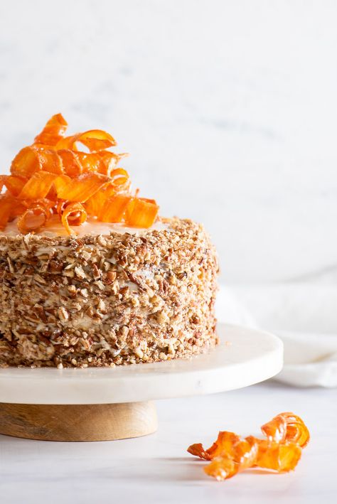 The Best Moist Carrot Cake - The Gourmet Larder Best Carrot Cake Ever, Carrot Cake Decoration, Moist Carrot Cake, The Best Carrot Cake, Candied Carrots, Moist Carrot Cakes, Best Carrot Cake, Cream Cheese Frosting Recipe, Toasted Pecans