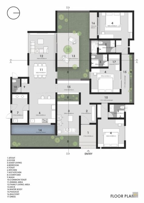 Characterizing Leisure Living with Contemporary Architecture | i2a Architects - The Architects Diary Modern Apartment Plans Architecture, Villa Plans Architecture, Residential Plan Architecture, Contemporary Residential Architecture, Modern Apartment Design Architecture, Architect Design House Plans, Villa Architecture Plan, Architecture House Design Drawing, Building Plans Architecture