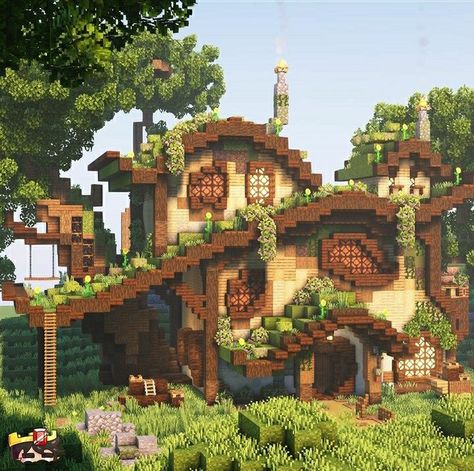 Mansion Minecraft, Construction Minecraft, Pixel Art Minecraft, Case Minecraft, Casa Hobbit, Rumah Minecraft Sederhana, Minecraft Mansion, Minecraft Structures, Bangunan Minecraft