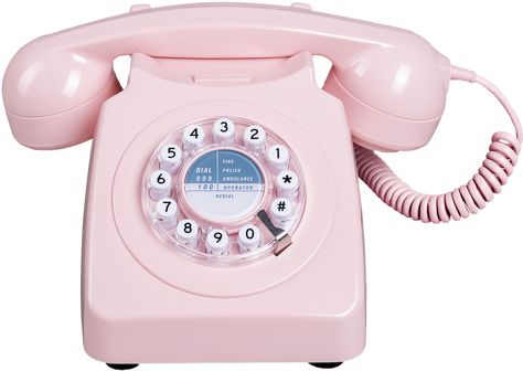 #pink #telephone #aesthetic #soft #vintage #freetoedit Pink Telephone, Telephone Retro, Classic Phones, Telephone Vintage, Desk Gifts, Pink Phone, Retro Phone, Vintage Phones, Vintage Telephone