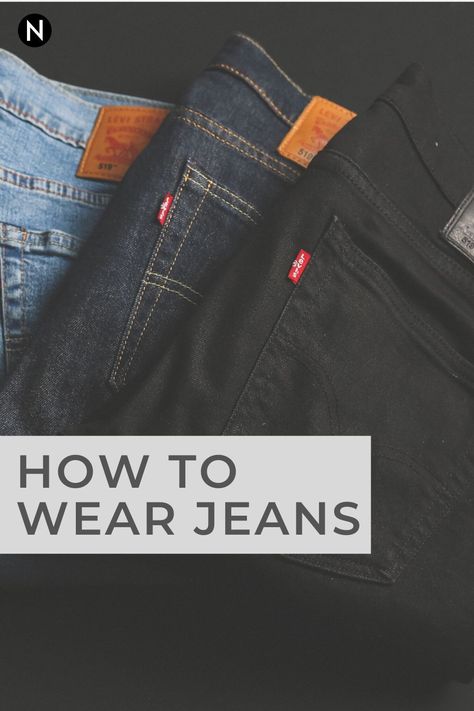 Denim is one of the most popular types of pants and when you wear it correctly, it’ll enhance how you look. Here’s your guide to wearing and buying jeans. | nextlevelgents.com #nextlevelgents #jeans #menswear #style #fashion #tips Blue Pants Outfit Men, Denim Jeans Outfit Men, Blue Jeans Outfit Men, Denham Jeans, Jeans Pants Outfit, Denim Pants Outfit, How To Wear Jeans, Denim Jeans Outfit, Jeans Outfit Men