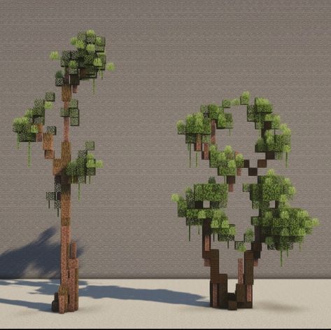 Minecraft River Terraforming, Minecraft Fallen Tree, Magic Tree Minecraft, Mangrove Tree Minecraft, Minecraft Custom Jungle Tree, Minecraft Small Tree, Minecraft Tree Design, Minecraft Palm Tree, Custom Trees Minecraft