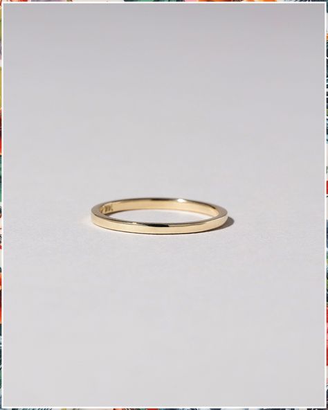 Wedding Bands - Is that what you have in mind? Take action quickly while everything is still fresh in your mind. Visit IMMEDIATELY to view more. Square Engagement Rings Simple Offset, Rings Gold Plain, Simple Gold Wedding Band 3mm, 1.5 Square Wedding Ring, 1mm Wedding Band, Minimal Engagement Ring And Wedding Band, Simple Wedding Bands For Women, Simple Gold Wedding Band, Wedding Ring Sets Simple