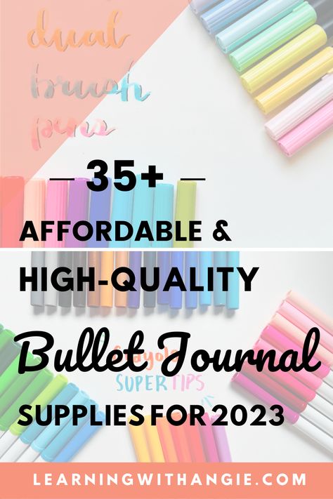 Bujo Pens And Markers, Journal Must Haves, Dot Journal Ideas For Beginners, Bullet Journal Must Haves, Markers For School, Journal Markers, Bullet Journal Markers, Bullet Journal Pens, Student Life Quotes