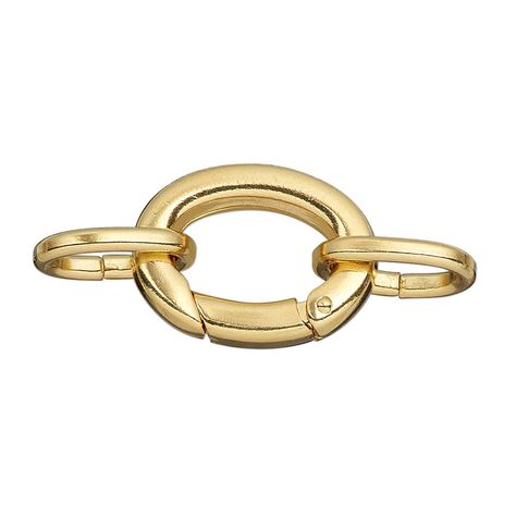 Clasp, self-closing hook, gold-plated brass, 20x16mm with (2) 14x10mm oval jump rings. Sold per pkg of 2. Ceramic Fiber, Jewelry Clasps, Fire Mountain Gems And Beads, Fire Mountain, Fire Mountain Gems, Dust Mask, Hook Clasp, Jump Rings, Making Jewelry