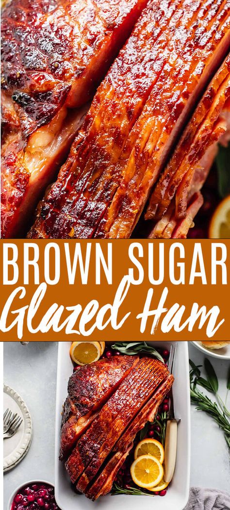 Pineapple Glazed Ham, Brown Sugar Glazed Ham, Pineapple Glaze For Ham, Honey Baked Ham Recipe, Thanksgiving Ham, Holiday Ham Recipes, Brown Sugar Ham, Ham Glaze Brown Sugar, Ham Recipes Baked