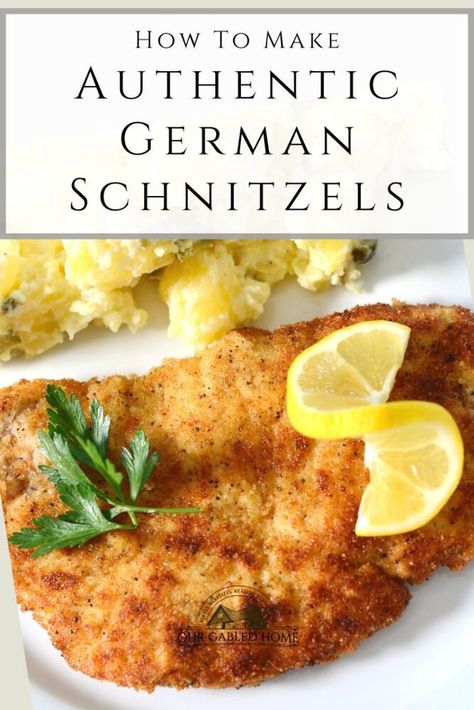 Pork Schnitzel Recipe, Modern Homemaking, German Schnitzel, Easy German Recipes, German Food Authentic, Schnitzel Recipes, Scratch Cooking, Homestead Kitchen, Pork Schnitzel