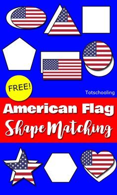 FREE printable American flag shape matching activity for toddlers and preschoolers to celebrate the 4th of July or any other patriotic holiday such as Memorial Day. America Theme Preschool Activities, Memorial Day Science Preschool, Usa Math Activities Preschool, Veterans Day Toddler Activities, Flag Activities Preschool, Memorial Day For Kids, Printable American Flag, American Flag Coloring Page, American Flag Images