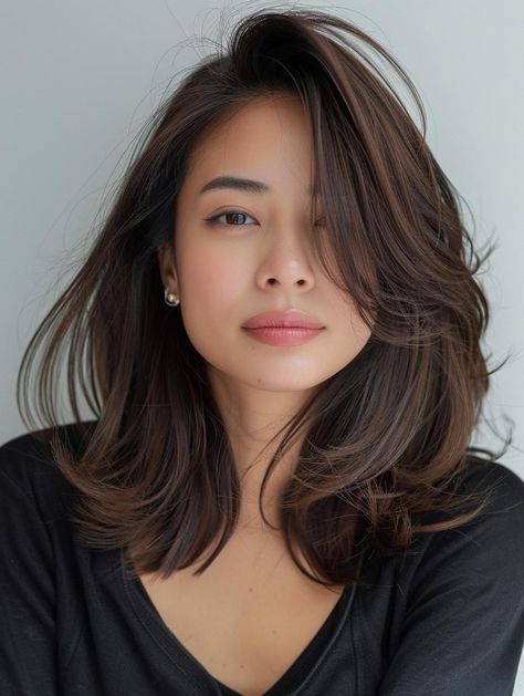 Chin-Length Hairstyles for Women: Cute, Easy Looks for Fine and Thick Hair Medium Hair Haircuts For Women, Haïr Cut Style For Short Hair, Haïr Cut For Women Medium, Less Hair Hairstyles For Women, Haïr Cut For Women, Asian Female Haircut, Haircut For Short Hair For Women, Haircuts For Short Hair For Women, New Haircut For Women