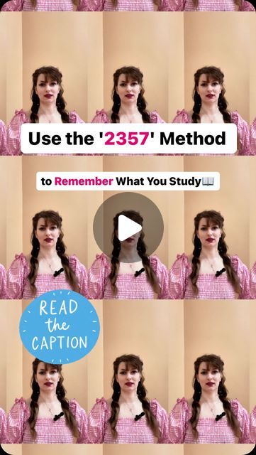 Nazli MN (Pearl Teacher Blogger ) on Instagram: "Use the ‘2357’ Method to Remember What You Study📖
📒Using spaced repetitions, or the 2 3 5 7 method, to plan your revision sessions

📙This simple yet effective method provides a clear schedule for spaced repetition ahead of exams:

1. Start from the date of your exam and plan a revision session the day before

2. Two days before your last session plan another one

3. Then count three days back from that and plan another session

4. Count five days back and plan a session there

5. Then count seven days back and plan your first 
study session
📖
@pearlteacherblogger 
@pearlteacherblogger 
.
.
.
.#studyhacks #memoryhacks #learning #learninghacks #learningtips #education #knowledge #fyp #english #reels" 2 3 5 7 Revision Method, 2357 Study Method, Spaced Repetition Study Schedule, Spaced Repetition, Study Session, Seven Days, 3 In One, Three Days, Plan A