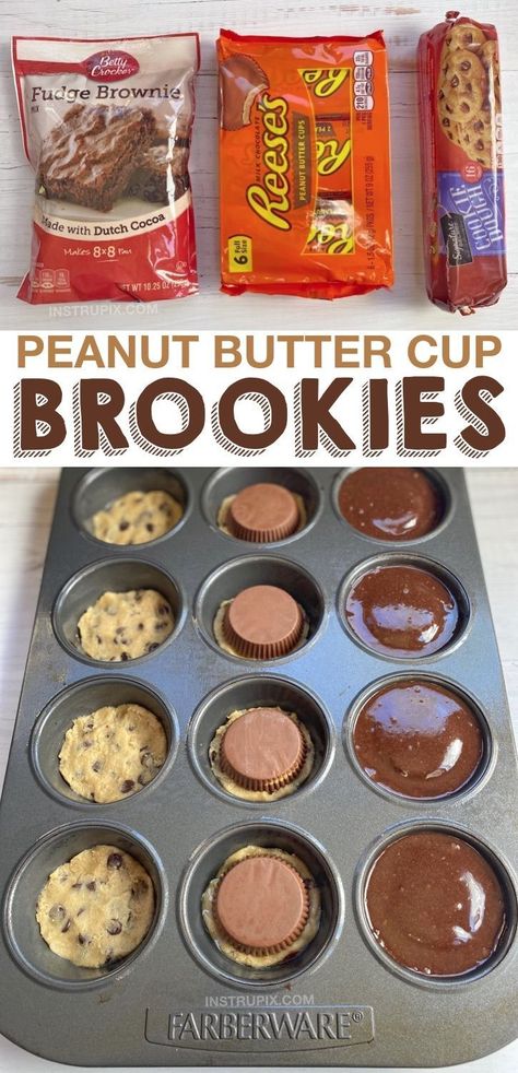 Best Dessert Ever, Cookie Brownie, Smores Dessert, Easy Chocolate Desserts, Homemade Recipes Dessert, The Best Dessert, Peanut Butter Desserts, Lava Cake, Creative Desserts