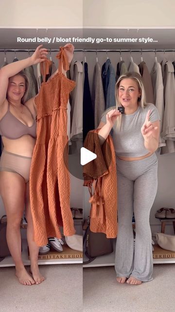 Carys Whittaker 🇬🇧 on Instagram: "Bloat friendly styles can be CUTE 😌 one of my most worn styles for summer and I can’t wait to style this alll summer long! 🧡 (I might be biased because I designed this one myself 😏 it’s from my next InTheStyle collection [ad] releasing 5th May and I can’t wait ahhhh!!" Cute Outfits When Bloated, Outfits For Bloated Days, Bloated Summer Outfit, Bloated Outfit Ideas Summer, Thick Asian Outfit, What To Wear When Bloated Outfit, Bloated Belly Outfits, Bloated Outfits, Bloat Friendly Outfits