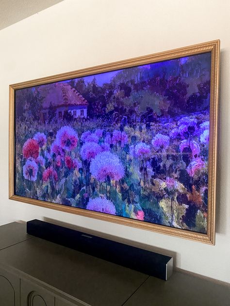 How to Build a TV Frame - Build It Thrifty Art Tv Frame, Tv That Looks Like A Painting, Tv Framed On Wall Diy, Frame Around Tv, Married Couples Bedroom, Picture Frame Tv, Frame Tvs, Stripping Paint, Awesome Crafts