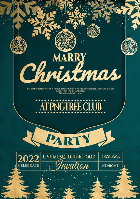 Christmas party retro style dark green invitation#pikbest#templates Dark Green Invitation, Green Invitation Template, Golden Rectangle, Retro Invitation, Green Invitation, Christmas Flyer Template, Pattern Invitation, Christmas Graphic Design, Green Invitations