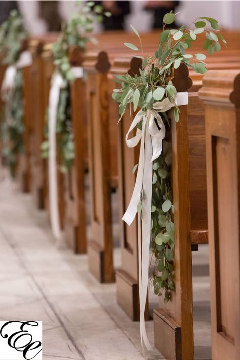 Pew Markers, Pew Decorations, Wedding Church Decor, Wedding Pews, Church Wedding Flowers, Church Wedding Decorations, Lowcountry Wedding, Church Pew, Wedding Aisle Decorations