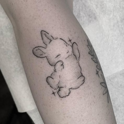 Lil bunny for @atelier_amy in spirit of Easter🥹🤍🤍🤍 Had so much fun doing this and would love to do… | Instagram Bunny Tattoo, Bunny Tattoos, Ribbon Tattoos, Rabbit Tattoos, Small Pretty Tattoos, Cute Little Tattoos, Matching Tattoo, Cartoon Tattoos, Dainty Tattoos