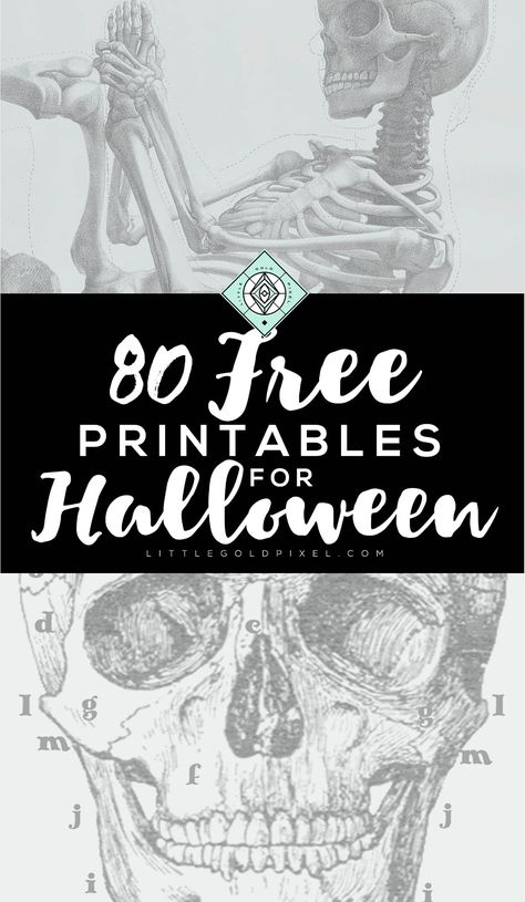 In which I round up even more Halloween Free Printables — these are awesome for last-minute decor ideas, printing out on the fly and Halloween parties. Halloween Free Printables, Uhyggelig Halloween, Halloween Text, Halloween Decor Diy, Image Halloween, Halloween Printables Free, Halloween Templates, Halloween Words, Halloween Tattoo